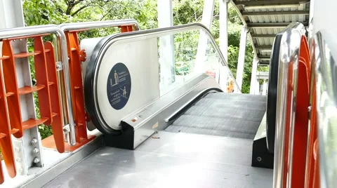 Escalators are moving  that constantly. Stock-Footage 54098954