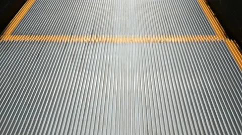 Escalators are running constantly upstairs, close up Stock Footage 51542882