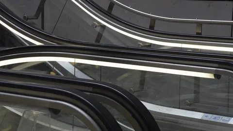 Escalators in the Copenhagen Metro Stock Footage 103580124