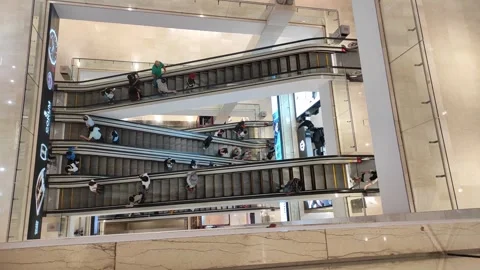 Escalators Stock Footage 296676979