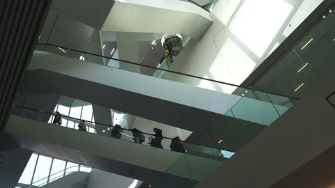 Escalators in the Forum building Stock Footage 169637543
