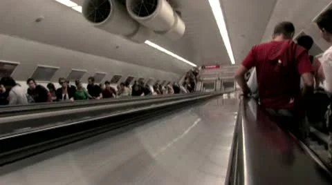 Escalators Front Video stock 10925214