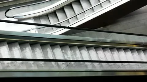Escalators in leipzig Stock Footage 11515794