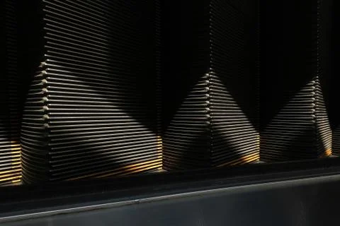 Escalators line abstract pattern against light background. Stock Photos