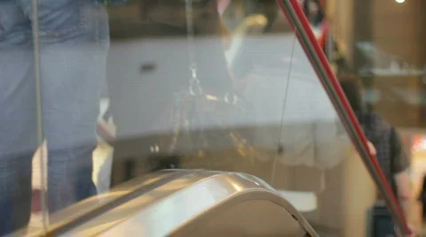 Escalators in the mall 4 Stock Footage 743643