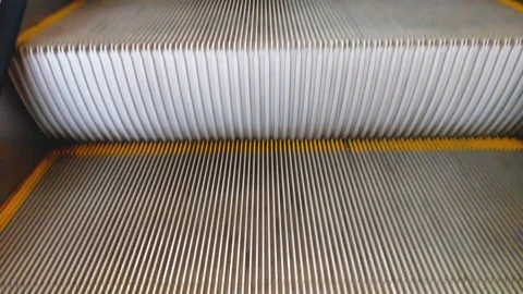 Escalators in the mall going up Stock Footage 115270450