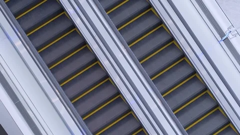 Escalators, modern technology Stock Footage 99208515