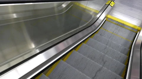Escalators in modern urban interior inside Walmart store Stock Footage 66654926