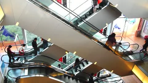 Escalators in office building 動画素材 21893698