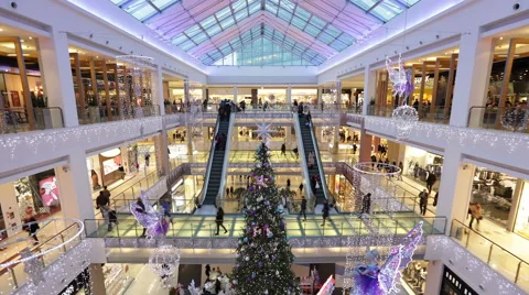Escalators - Shopping Mall Timelapse Stock Footage 46272428