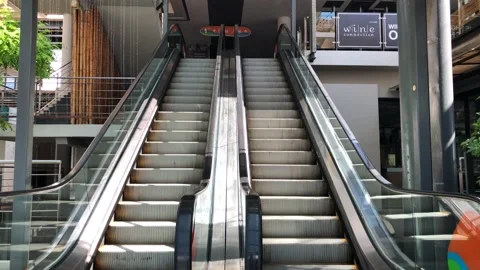 Escalators Stationary During Covid Lockdown. Patong, Phuket, Thailand 動画素材 191181499