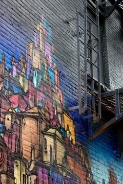 Escape and Graffiti Foto stock