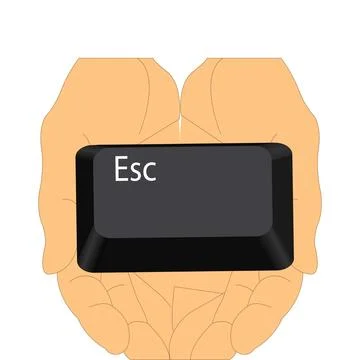 Escape button key Stock Illustration