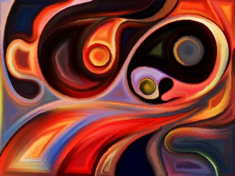 The Escape of Colors Illustrazione stock