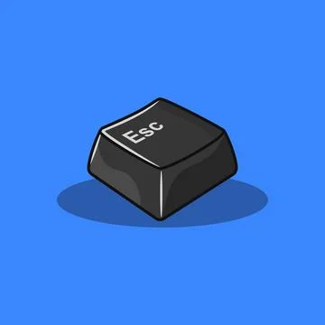 Escape computer keyboard button illustration Illustrazione stock