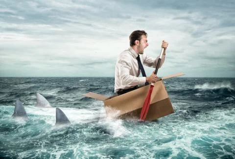 Escape from crisis Stock Photos
