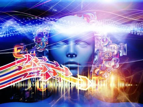 The Escape of Digital Science Stock-Illustration