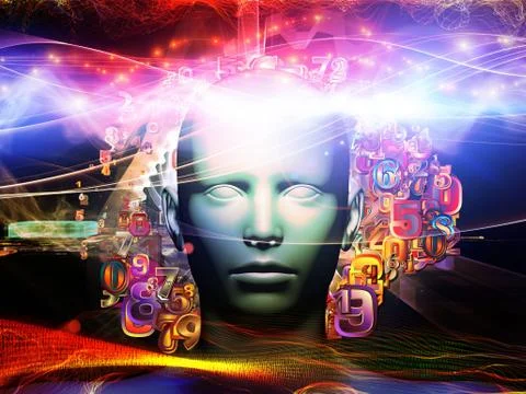 The Escape of Digital Science Stock Illustration