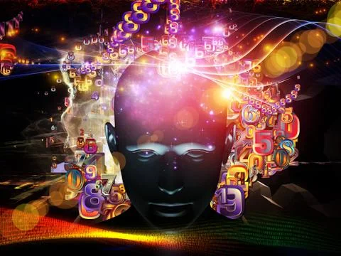 The Escape of Digital Science Stock Illustration