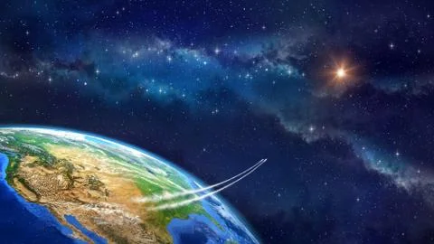 Escape from the Earth Stock Illustration