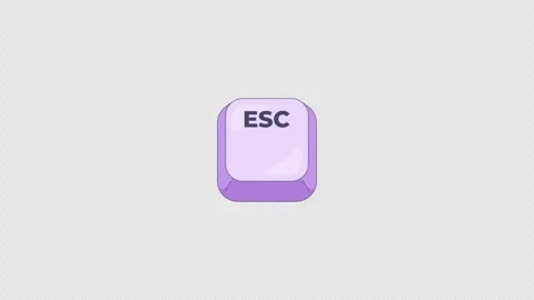 Escape ESC keyboard key button animation Stock Footage 332272741