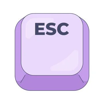 Escape ESC modern keyboard key button Stock Illustration