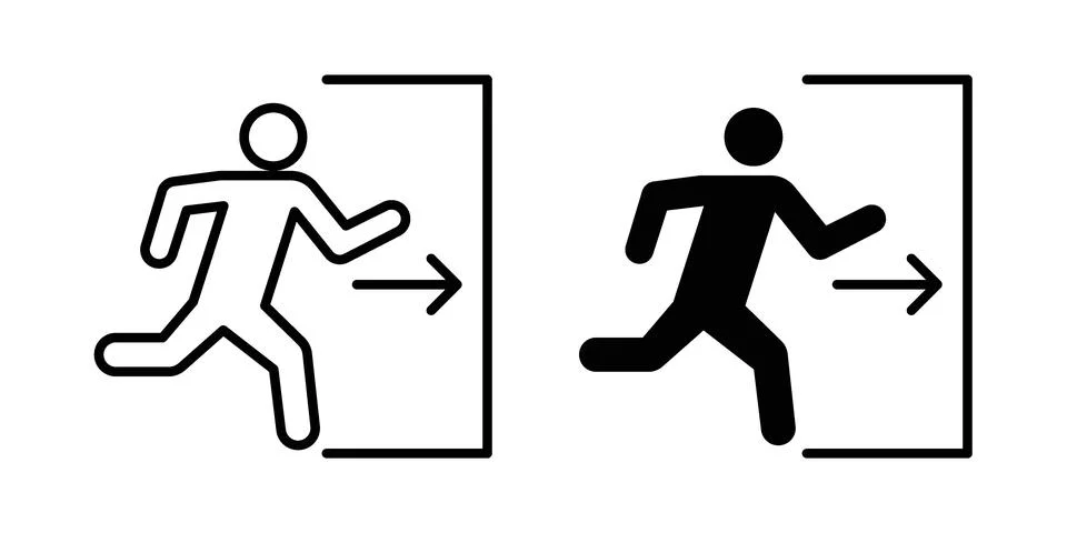 Escape icon set, collection of vector icons Stock Illustration