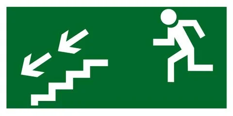 Escape information sign Stock Illustration