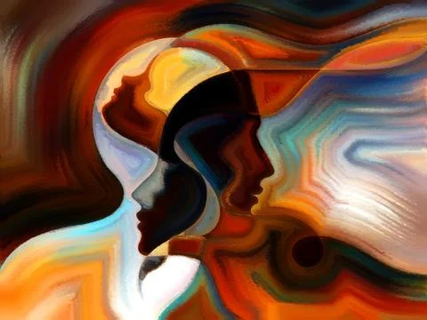 The Escape of Inner Paint Stock Illustration