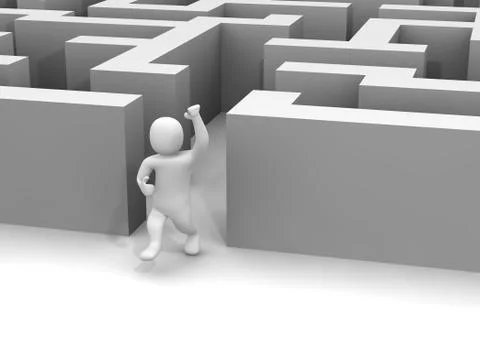 Escape from labyrinth Stock Illustration