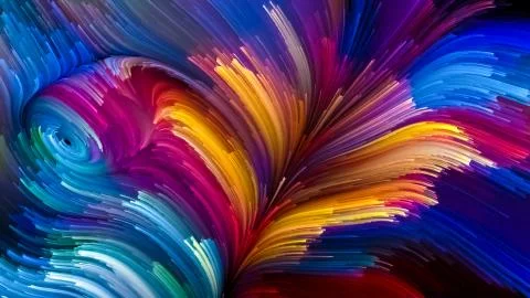 The Escape of Liquid Color Free Stock Illustration