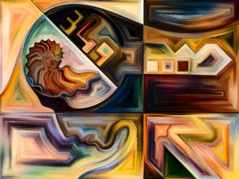 The Escape of Living Canvas 스톡 일러스트