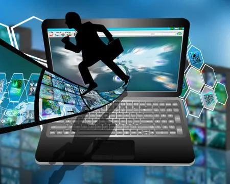 Escape from the network Stockillustratie