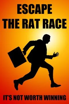 Escape the rat race Stock Illustration
