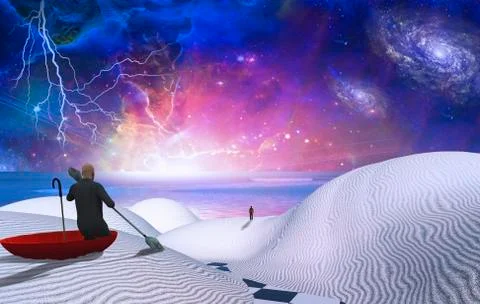 Escape from reality Stock Illustration