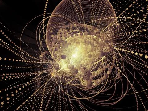 The Escape of Wave Particle Stock Illustration