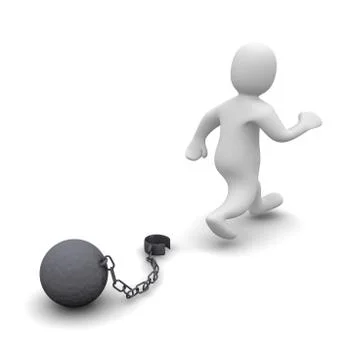 Escaping criminal Stock Illustration