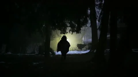 Escaping in the dark 動画素材 19559321