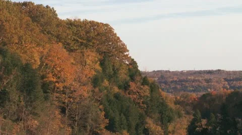 Escarpment Fall Colors Zoom Stock Footage 10687165