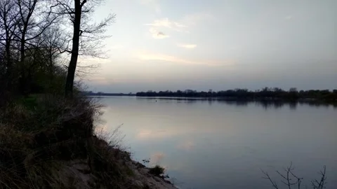 Escarpment on the riverbank. Stock Footage 273496345
