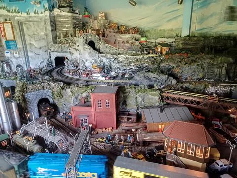 Escarpment Train Exhibit Display Stock Photos