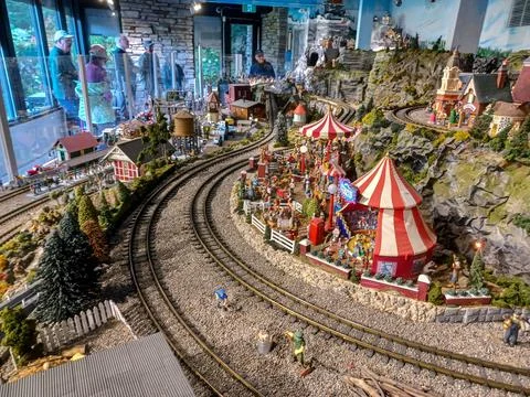 Escarpment Train Exhibit Display Foto stock