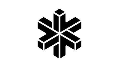 Escher impossible geometric shape glyph icon animation Stock Footage 222833128