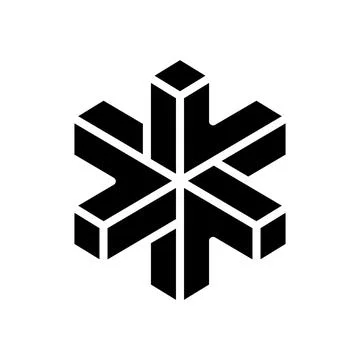 Escher impossible geometric shape glyph icon vector illustration Stock Illustration