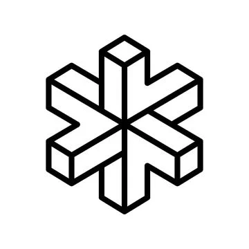 Escher impossible geometric shape line icon vector illustration Illustrazione stock