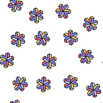 Escher impossible geometric shape vector seamless pattern Illustrazione stock