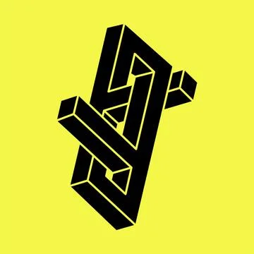 Escher paradox geometry. Optical illusion object. Sacred geometric figure イラスト素材