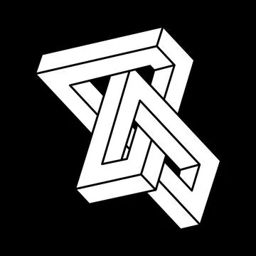 Escher paradox geometry. Optical illusion objects. Sacred geometric figures Illustrazione stock