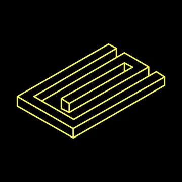 Escher paradox. Impossible optical illusion shape. Optical art object. Sacred Stock Illustration