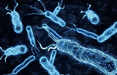 Escherichia Coli bacteria cell Stock Illustration
